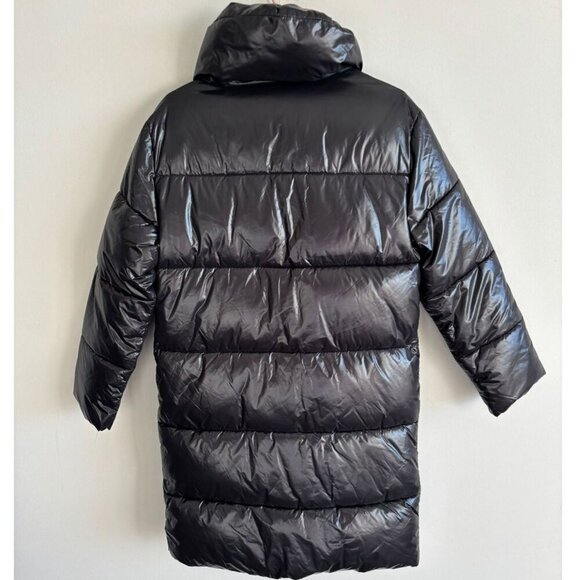 With The Girls By Avec Les Filles Womens Buffer Snow Long Coat Black Size XS - Picture 8 of 8
